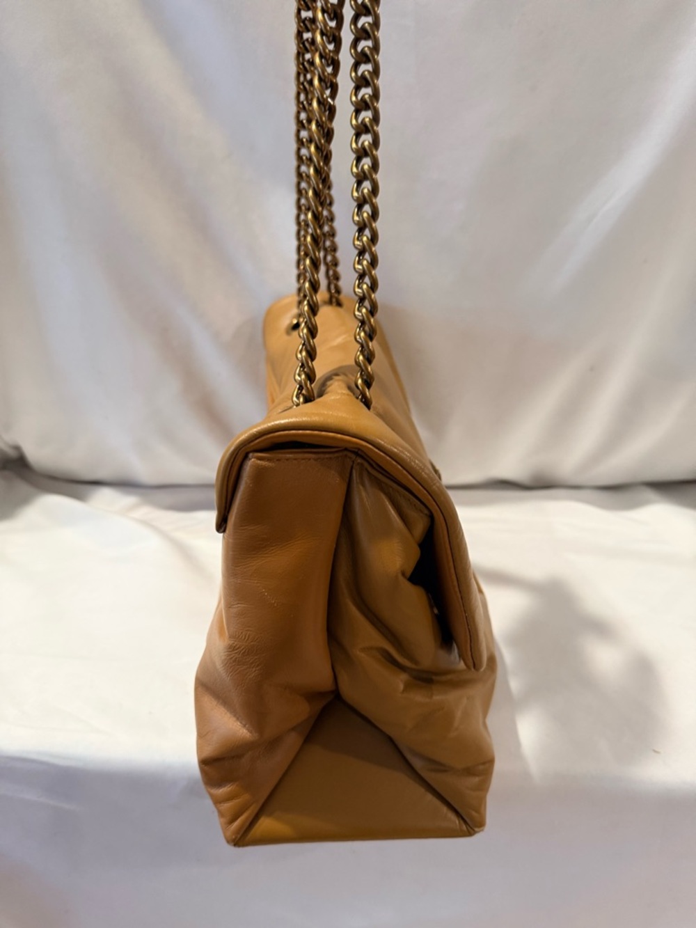 Kurt Geiger XXL London Tan Leather Chain-Handle Shoulder Bag - Picture 10 of 12